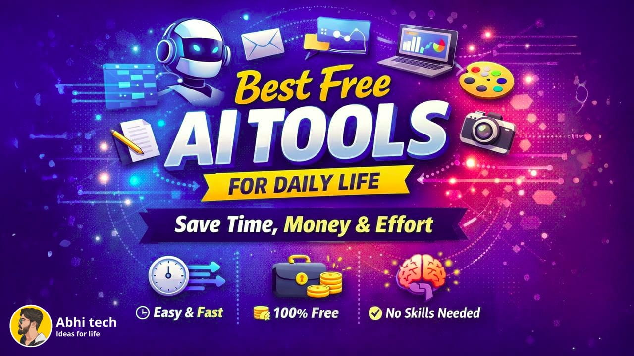 Best Free AI Tools for Daily Life (2026) – Save Time & Boost Productivity
